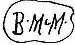 Indiscernible: monogram (Read as: BMM)