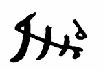 Indiscernible: monogram, symbol or oriental (Read as: JH, HH)