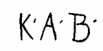 Indiscernible: monogram (Read as: KAB)