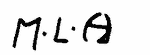 Indiscernible: monogram (Read as: MLA)