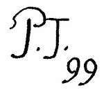 Indiscernible: monogram (Read as: PJ, PT, TJ, JJ)