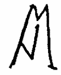 Indiscernible: monogram (Read as: MJ, JM, MV, VM)