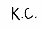 Indiscernible: monogram (Read as: KC)