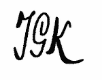 Indiscernible: monogram (Read as: JGK)