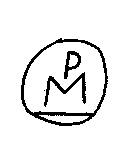 Indiscernible: monogram (Read as: PM, MP)