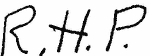 Indiscernible: monogram (Read as: RHP)