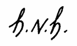 Indiscernible: monogram (Read as: HNH, BNB)