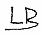 Indiscernible: monogram (Read as: LB)