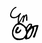 Indiscernible: monogram, illegible, symbol or oriental (Read as: GN, LM)