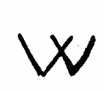 Indiscernible: monogram (Read as: W)