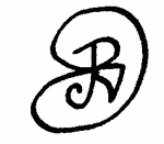 Indiscernible: monogram, symbol or oriental (Read as: B, JB, JRN)