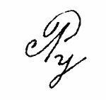 Indiscernible: monogram, illegible (Read as: PY, TY)