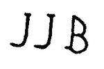 Indiscernible: monogram (Read as: JJB)