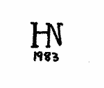 Indiscernible: monogram (Read as: HN)
