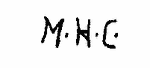 Indiscernible: monogram (Read as: MHC)