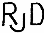 Indiscernible: monogram (Read as: RJD)
