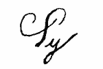 Indiscernible: monogram, illegible (Read as: PY, SY)