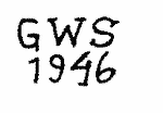 Indiscernible: monogram (Read as: GWS)