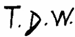 Indiscernible: monogram (Read as: TDW)