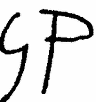 Indiscernible: monogram (Read as: GP)