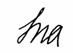 Indiscernible: monogram, illegible (Read as: FNA, FMA, LMA, M)