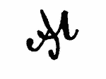 Indiscernible: monogram (Read as: AM, AJM, AR, AA)