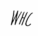 Indiscernible: monogram (Read as: WHC)