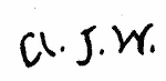 Indiscernible: monogram (Read as: AJW, CIJW)