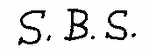 Indiscernible: monogram (Read as: SBS)
