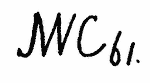 Indiscernible: monogram (Read as: JWC)