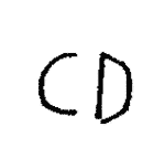 Indiscernible: monogram (Read as: CD)