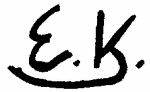 Indiscernible: monogram (Read as: EK)