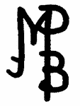 Indiscernible: monogram (Read as: MPB, MBP)