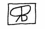 Indiscernible: monogram, symbol or oriental (Read as: RB, BR)