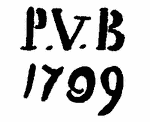 Indiscernible: monogram (Read as: PVB)