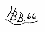 Indiscernible: monogram (Read as: HBB)