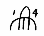 Indiscernible: monogram, symbol or oriental (Read as: AM)