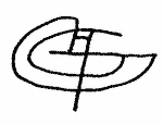 Indiscernible: monogram, symbol or oriental (Read as: G, GL, GT)