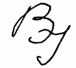 Indiscernible: monogram (Read as: BJ, BY)