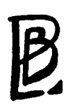 Indiscernible: monogram, symbol or oriental (Read as: PLB, BP, PB)