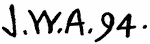 Indiscernible: monogram (Read as: JWA)