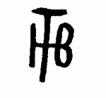 Indiscernible: monogram (Read as: HTB, HBT, TBH, T)