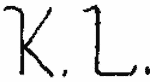 Indiscernible: monogram (Read as: KL)