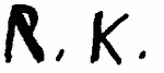 Indiscernible: monogram (Read as: RK)