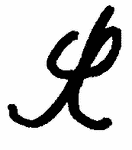 Indiscernible: monogram, symbol or oriental (Read as: JL, LJ, JC)