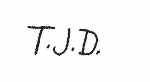 Indiscernible: monogram (Read as: TJD)