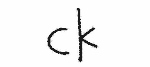 Indiscernible: monogram (Read as: CK)