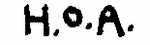 Indiscernible: monogram (Read as: HOA)