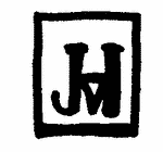 Indiscernible: monogram, symbol or oriental (Read as: JVH, JMH, H, JH)