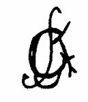 Indiscernible: monogram, symbol or oriental (Read as: HG, OK, KO)